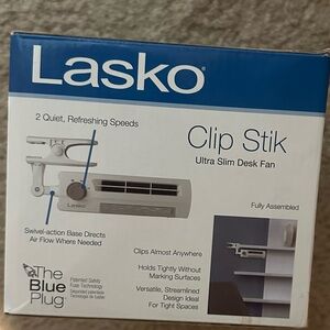 Lasko Ultra Slim Desk Fan - White